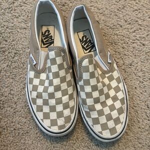 Tan Checkered Vans